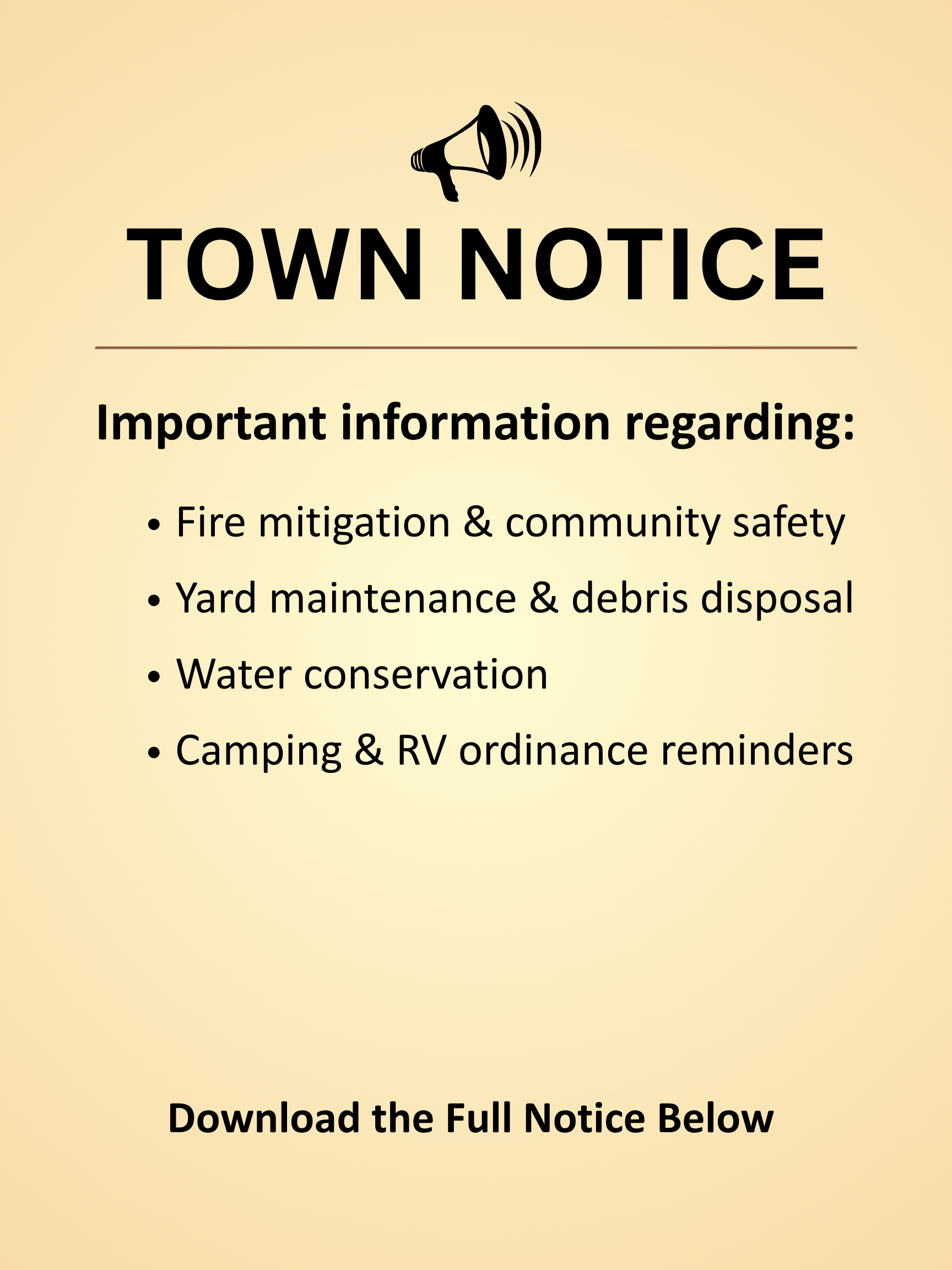 Stockton Town Notice Poster